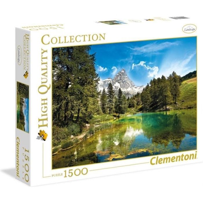 Puzzle paysage et nature - Clementoni - Le lac Bleu - 1500 pièces - Adulte - Motif Aléatoire
