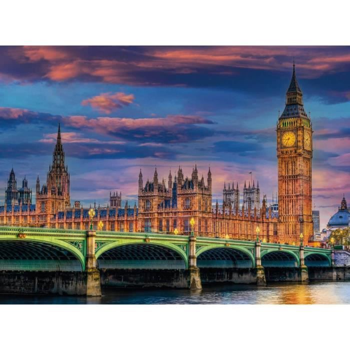 Puzzle 500 pièces - Clementoni - Parlement de Londres - Architecture et monument - Adulte - 10 ans
