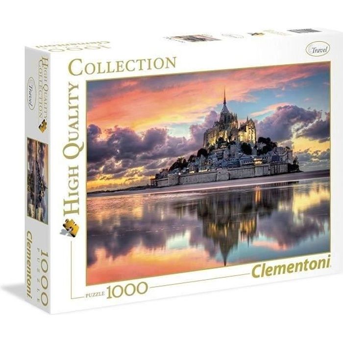 Puzzle 1000 pièces - Le magnifique Mont Saint-Michel - CLEMENTONI - Architecture et monument - Adulte