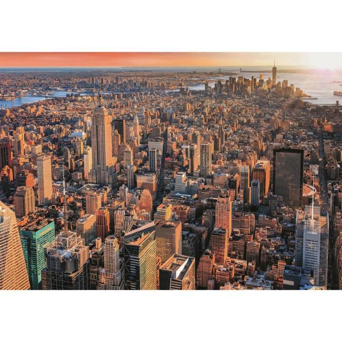 Puzzle 1000 pièces - Clementoni - Coucher de soleil à New York - Paysage et nature - Adulte