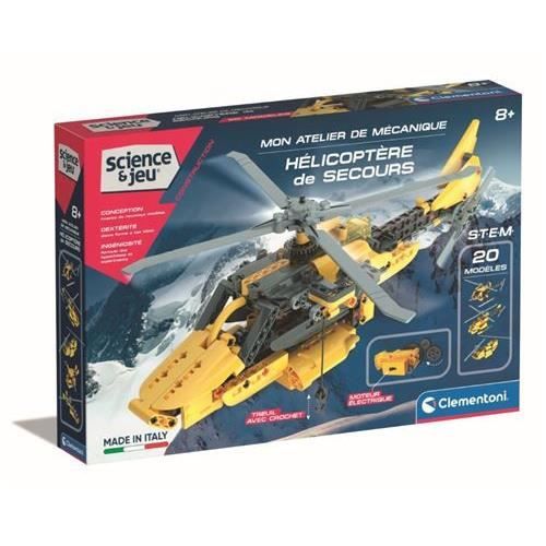 Jeu de construction Clementoni Hélicoptère de secours Jaune Et Gris