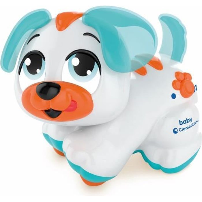 Peluche - CLEMENTONI - Mon chiot à cajoler - Reconnaît les caresses - 2 mélodies - Pour bébé de 12 mois et plus