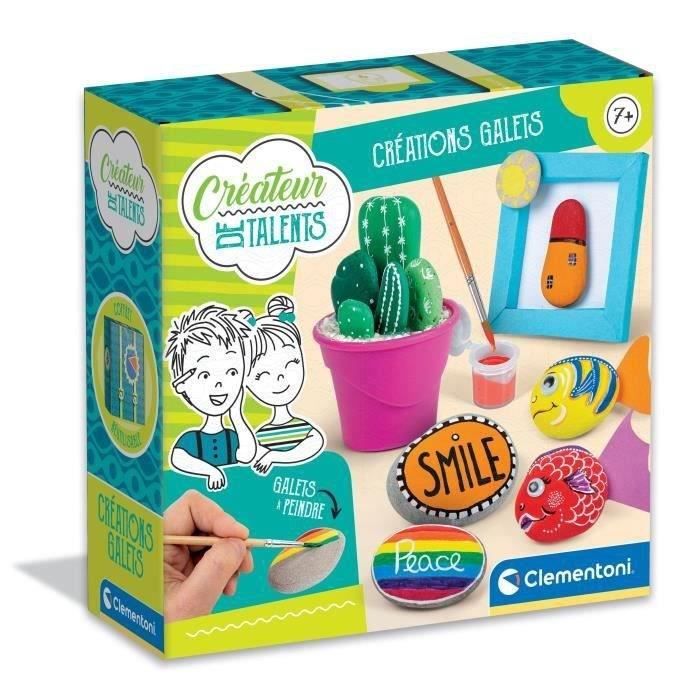 CLEMENTONI - 52652 - Roc'Art - Coffret créatif pour réaliser des cailloux colorés