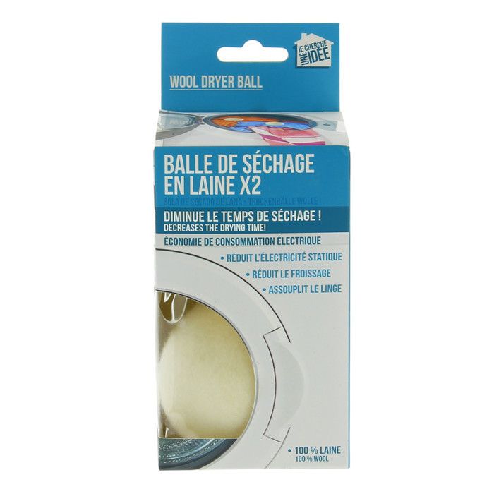 Balle de sechage laine X2 - Blanc