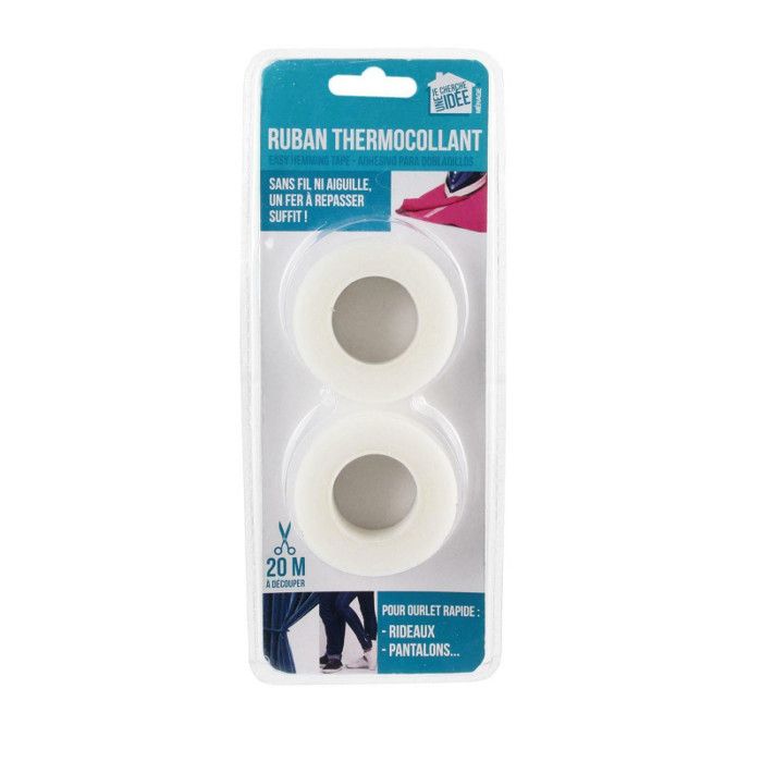 Ruban Thermocollant special ourlet 10M X2 - Blanc