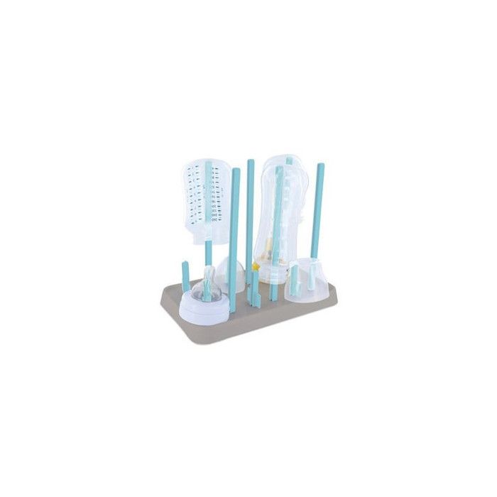 Égouttoir à Biberon Bleu - Tom & Zoé - Modulable - 6 biberons - Plastique - Couleur Aléatoire