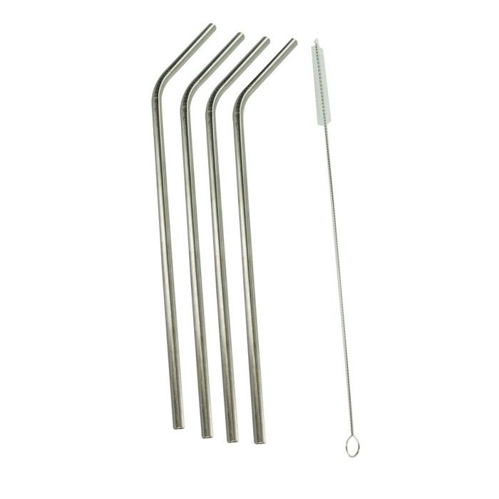 Paille en Inox avec goupillon X4