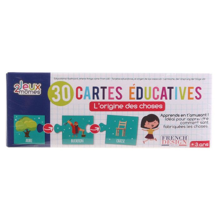 Cartes éducatives l'origine des choses - 30 pcs + 3 ans