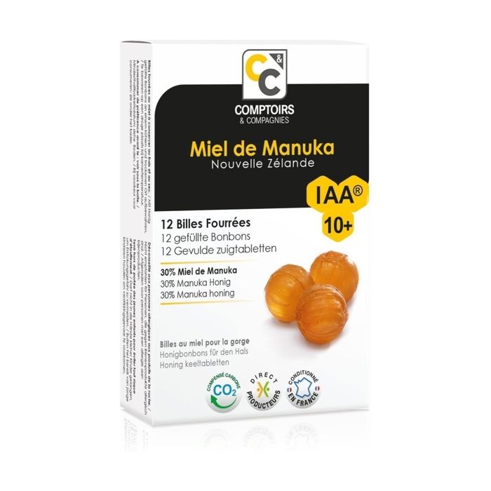 Billes fourrées au Miel de Manuka IAA 10+ - 12 …