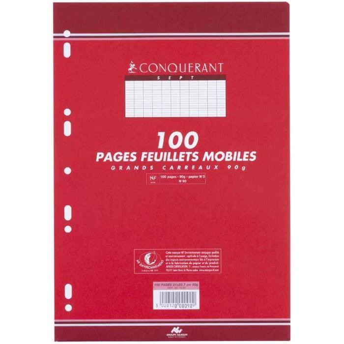 feuillets mobiles 210 x 297 Sèyes, 90gr