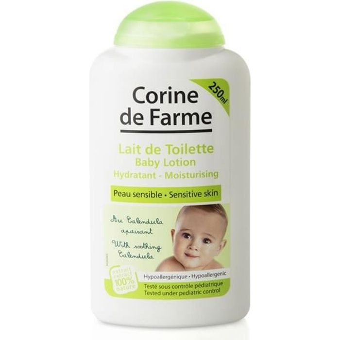CORINE DE FARME |  Lait de toilette | Soin bébé hydratant | Made in France | Format 250ml