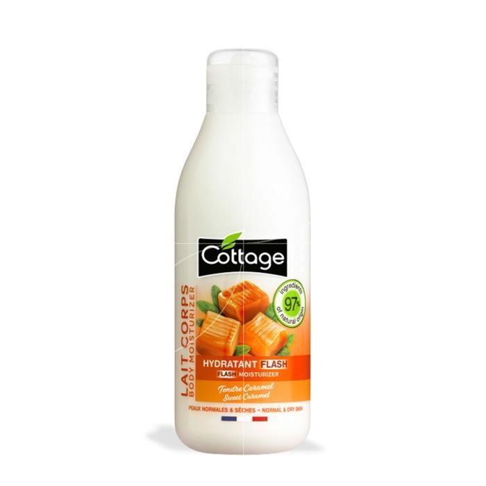 Lait corps hydratant Tendre Caramel - COTTAGE - 200 ml - Peaux normales - Sans parabène
