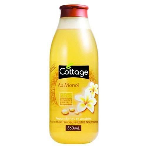 COTTAGE - Gel Douche - Douche Huile précieuse Extra nourrissante - Au Monoi - 560ml