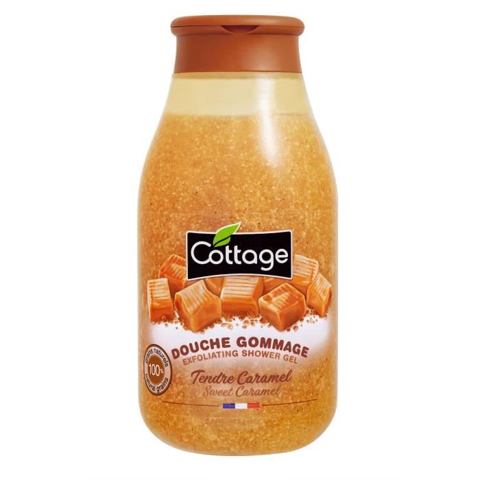 COTTAGE Douche gommage - Tendre Caramel Grains 100% naturels - 270 ml