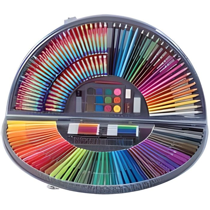 creamania art Coffret de dessin demi lune 154 pièces