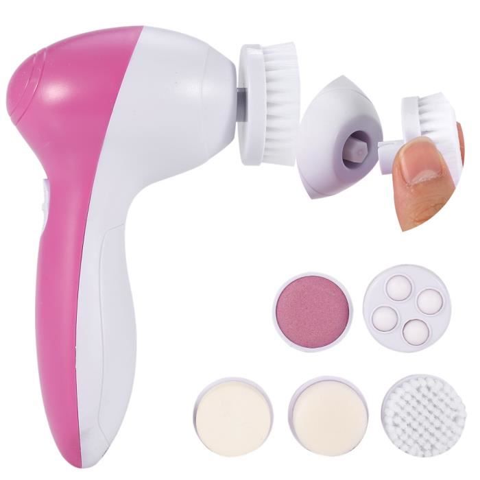 5 en 1 Soins du visage avec brosse de nettoyage électrique pour le visage Appareil-ROE