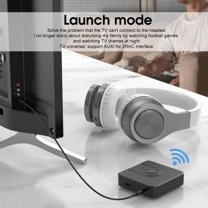 Émetteur Récepteur Bluetooth 5.0 - Adaptateur Audio sans Fil 2 en 1 Transmetteuret Récepteur pour PC-TV-Téléphone RAI