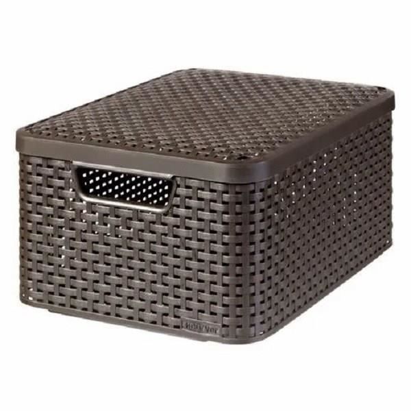 Panier de rangement avec couvercle Style M Curver