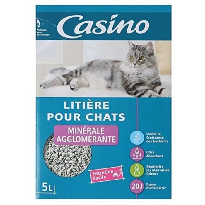 CASINO Litière agglomerante - Pour chat - 5L