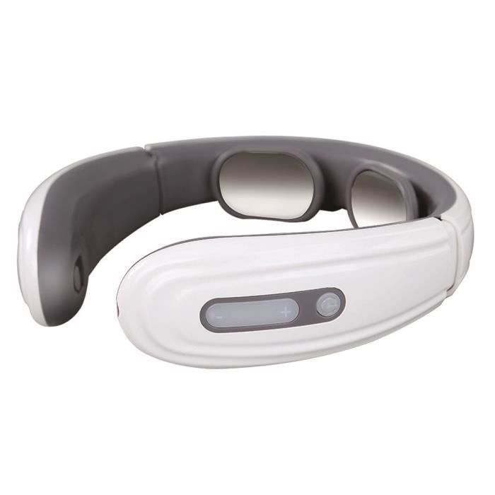 Masseur cervical DAMILY - Impulsion électromagnétique - Multifonctionnel - Blanc