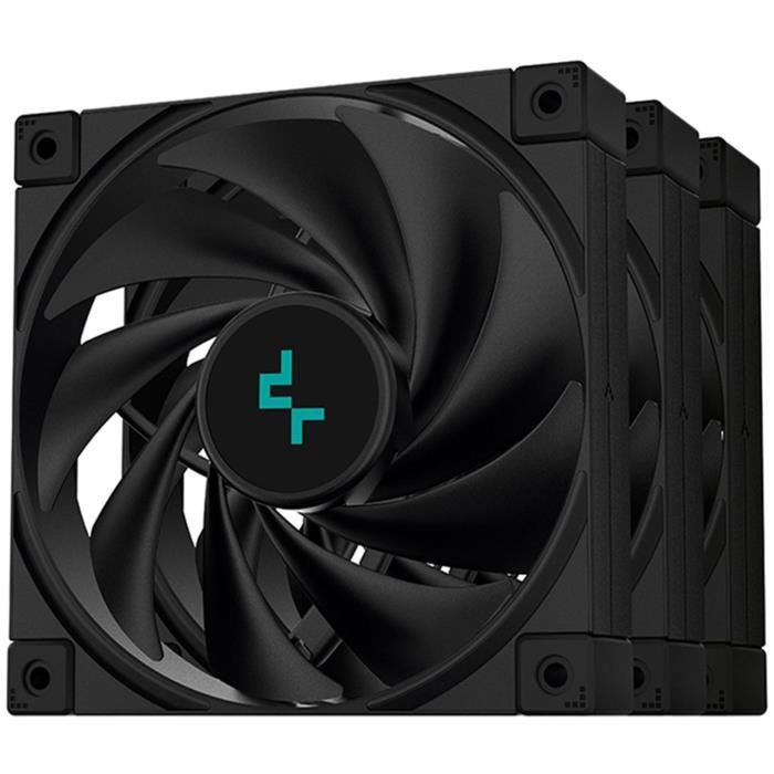 Ventilateur DEEPCOOL FK120 (Noir) - Pack 3 - 3x120mm - 500-1850 RPM - <28 dBA - 68,99 CFM