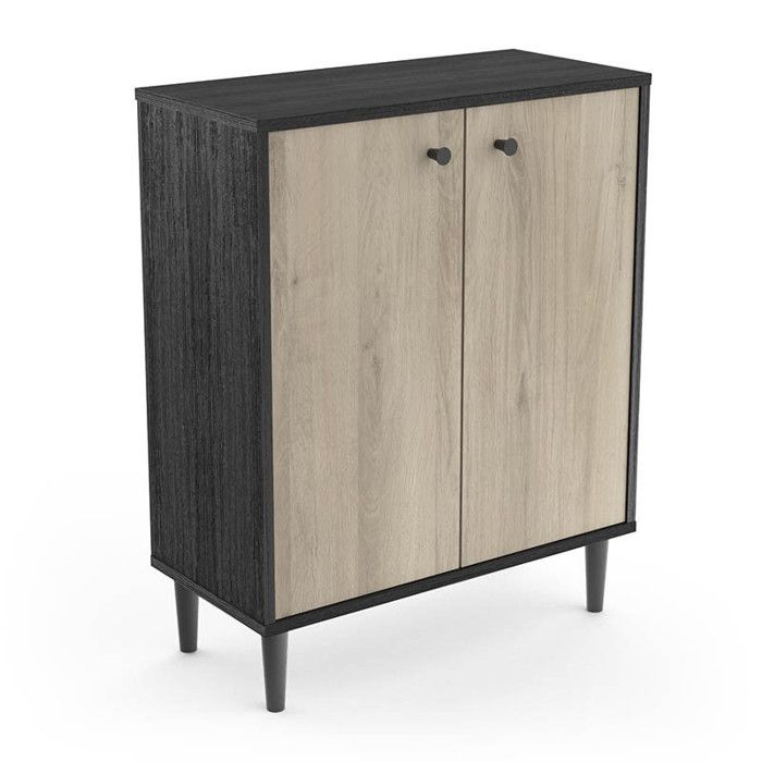 Buffet industriel Arty - Noir - Bois - DEMEYERE - Buffet bas - Meuble de séjour