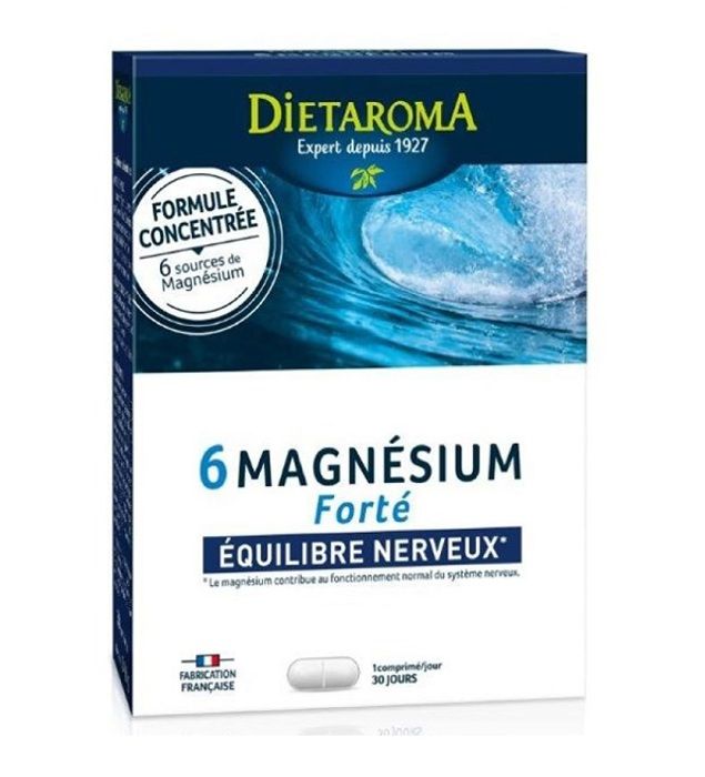 Complément alimentaire au magnésium de 30 comprimés - 6 Magnésium Forté Dietaroma