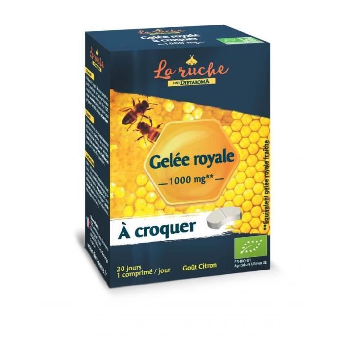 Comprimés de gelée royale à croquer - complément alimentaire de 20 comprimés - Dietaroma