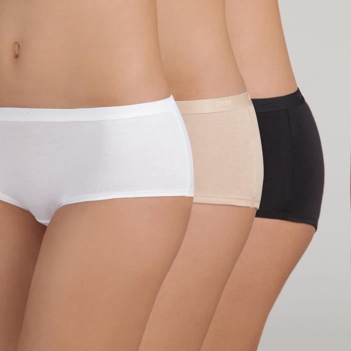 DIM Boxer Les Pockets Ecodim X3 Taupe/Rose/Gris