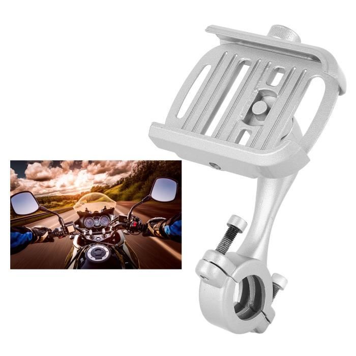 Dioche support de téléphone pour vélo Support de téléphone pour moto en alliage deco porte-telephone Style de vélo argenté