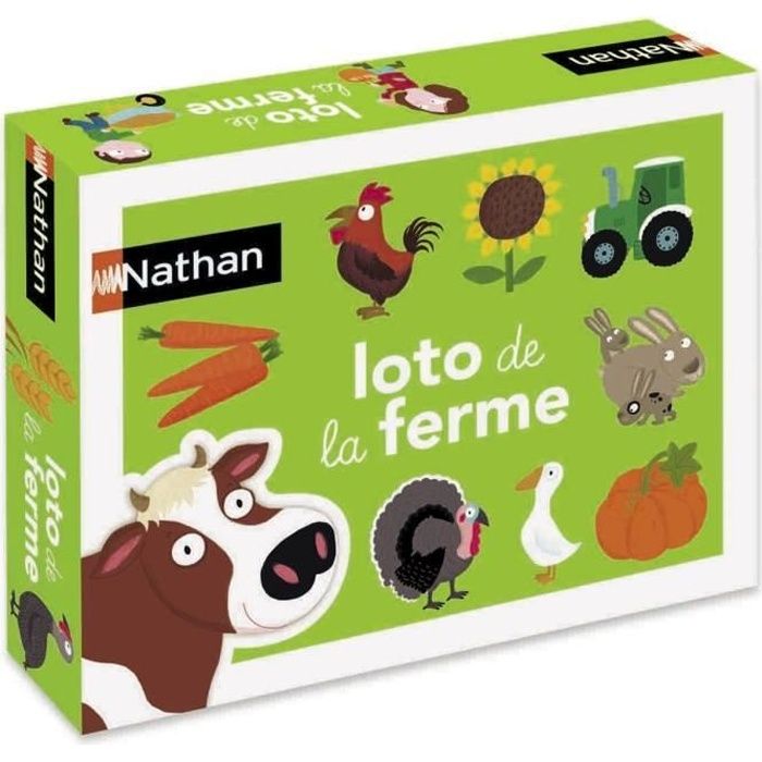 NATHAN - Loto de La Ferme - Jeu éducatif pour enfants de 3 ans et plus