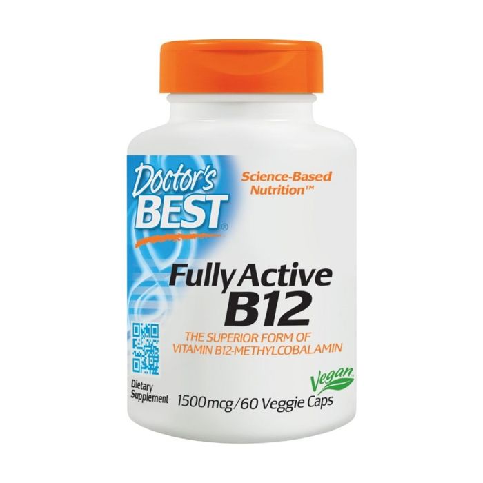 Best pleinement Active B12, 1500 mcg (60 Veggie Caps) - Doctor's Best