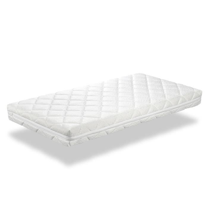 Matelas Bébé CARAMEL 60X120 Epaisseur 11 CM - Noyau en mousse perforée,Respirant