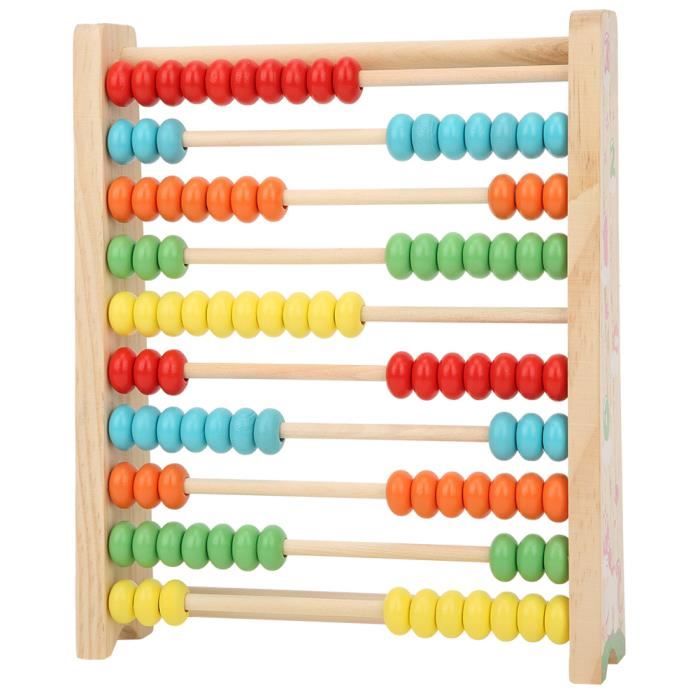 Drfeify jouet pour enfants Drfeify Boulier pour enfants Enfant éducation précoce jouets casse-tete Cadre de calcul coloré en pin