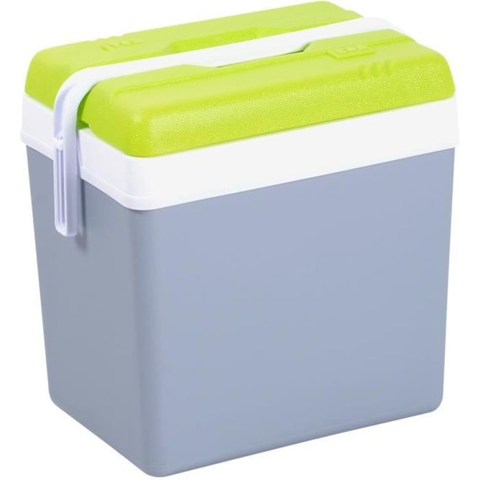 EDA PLASTIQUE Glacière Promotion - Conservation au frais 11H - Gris perle et vert anis - 24 L