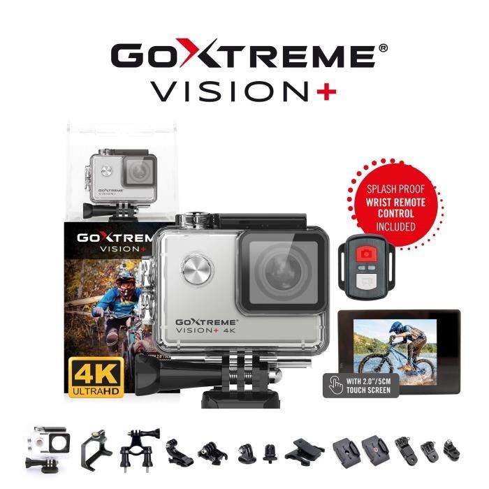 Caméra sportive - EASYPIX - GoXtreme Vision+ - 4K - Angle 170° - Compacte 6x4,1x3 cm