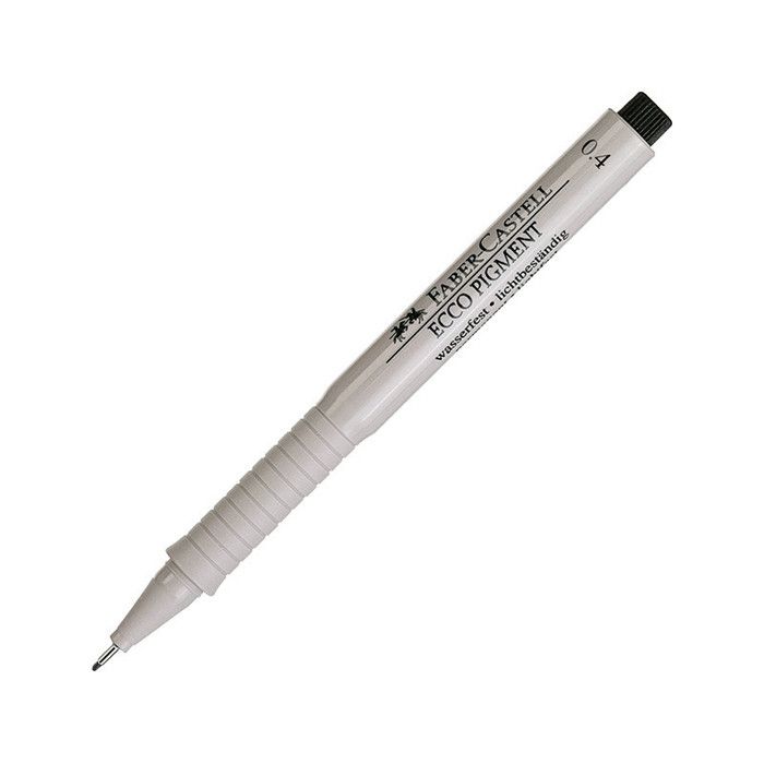 Stylo - Faber-Castell - Ecco Pigment - Pointe de fibre - 0,4 mm - Indélébile - Opaque