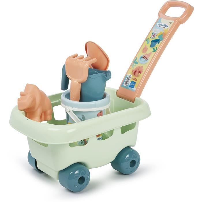Jeux de plage pour enfant - ECOIFFIER - 465 - Dinosaures - Seau, tamis, arrosoir, pelle, râteau et moule à sable