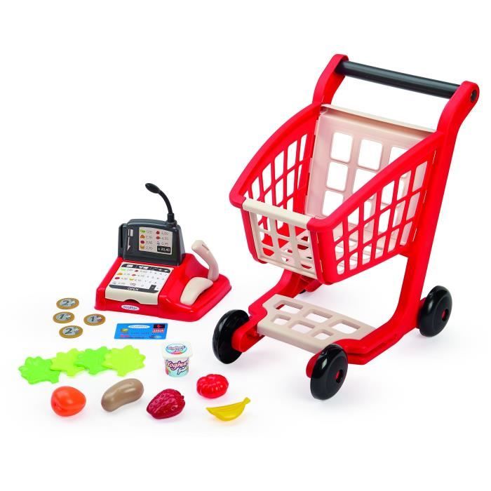 Chariot de supermarché + caisse enregistreuse - ECOIFFIER - Accessoires - Dès 18 mois