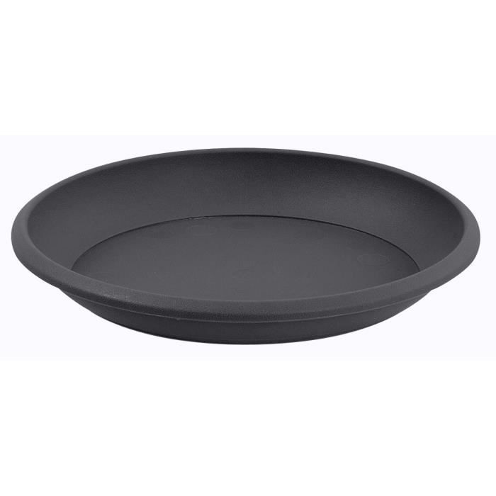 EDA Soucoupe Marina Ø 34cm pour pot Ø 40cm - Gris anthracite
