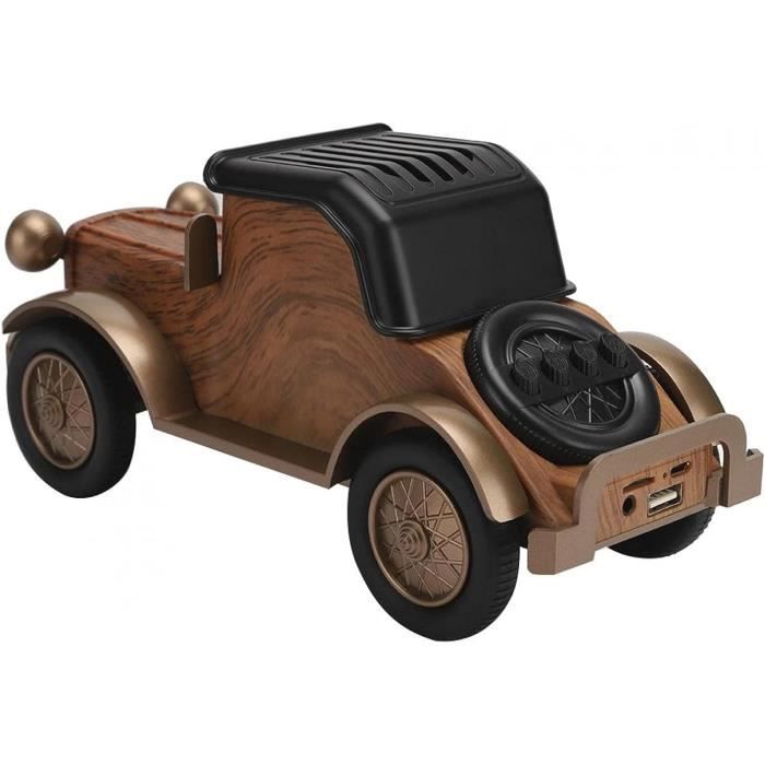 Haut-Parleur Sans Fil En Forme De Voiture Vintage, Boîte De Son, Équipement Bluetooth En Forme De Voiture, Haut-Parleur Porta[u2263]