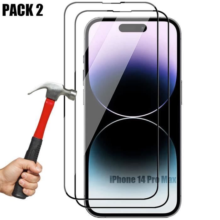 2 x Verre Trempé Intégral pour iPhone 14 Pro Max (6,7") Vitre Protection d'Ecran