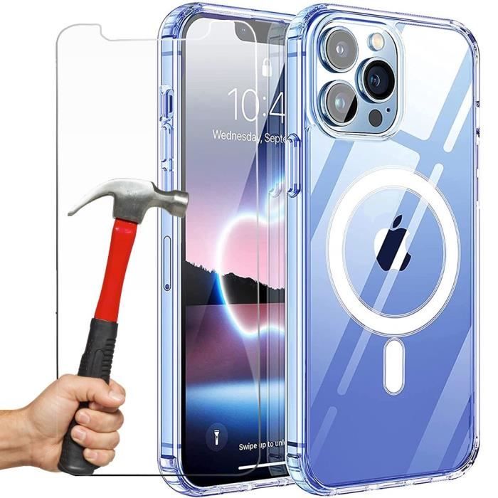Coque pour iPhone 12 Pro 6.1" Ronde Magnérique inclu + verre trempé