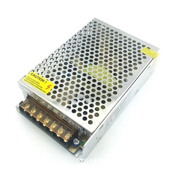 EJ.life Alimentation 12V 10A pour Caméras de Surveillance et Équipements LED - Stable, Protection Multifonctionnelle, Matériau