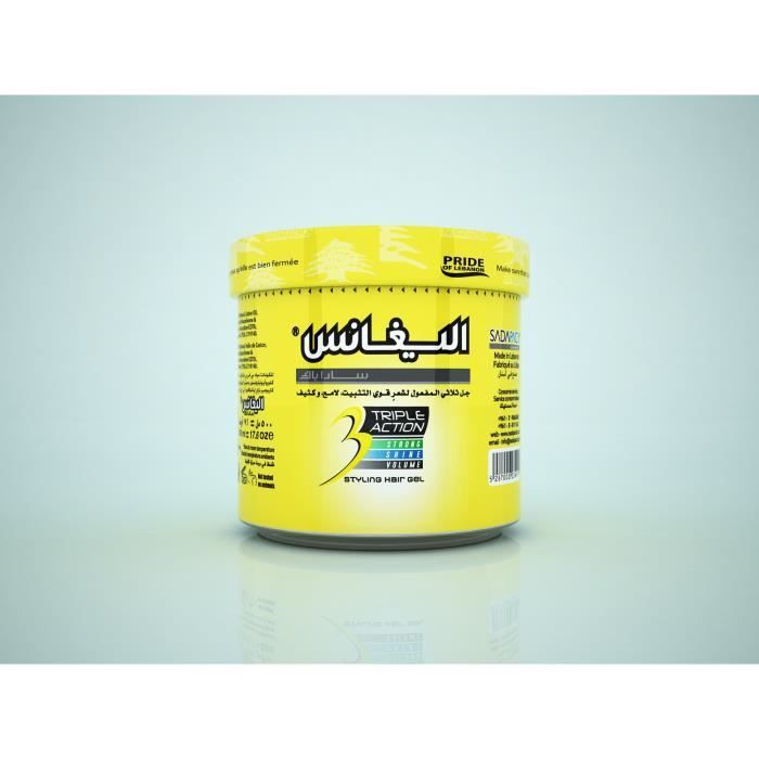 Elegance Triple Action Hair Gel Yellow- 250 Ml