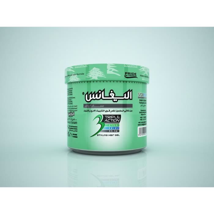 Elegance Triple Action Hair Gel Green- 250 Ml