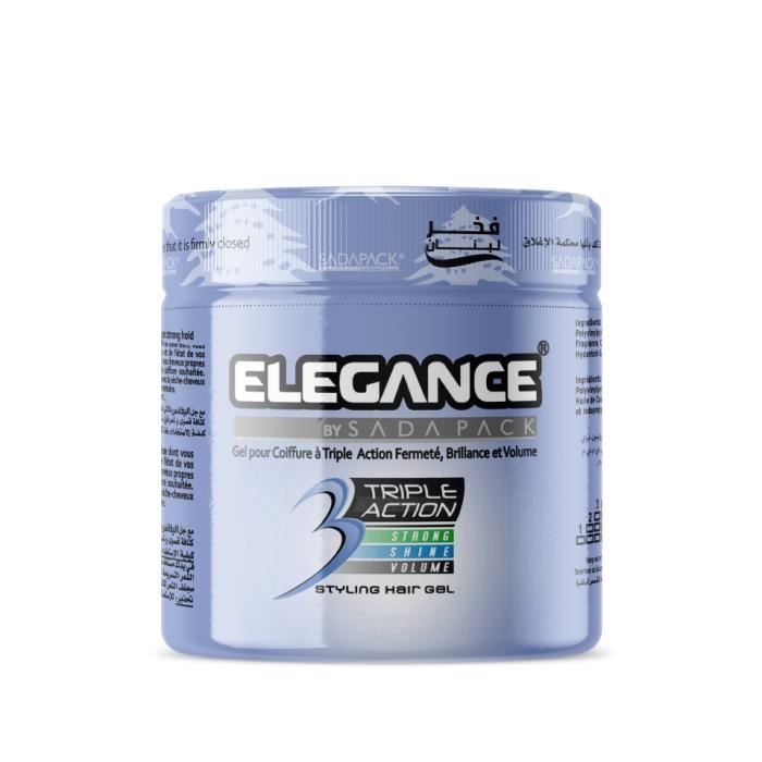 Elegance Triple Action Hair Gel Navy Blue - 500 Ml