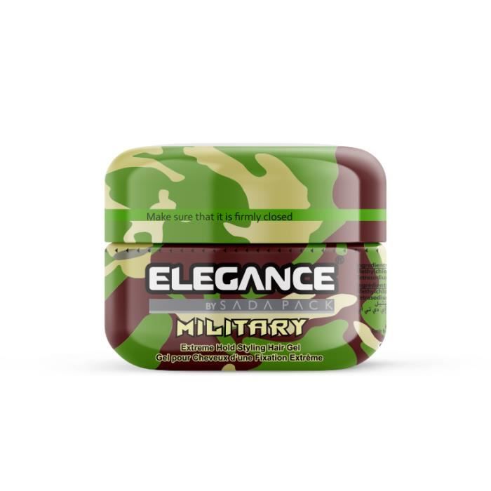 Elegance Triple Action Hair Gel Military - 100 Ml