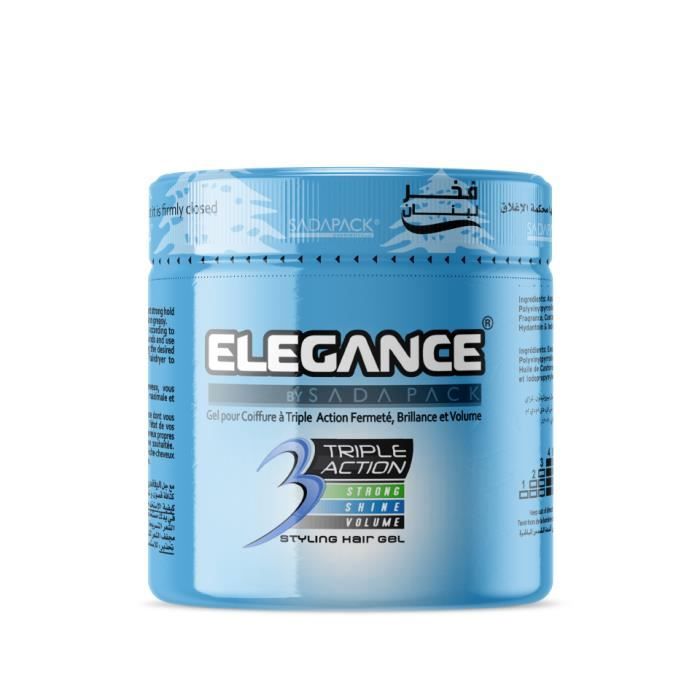 Elegance Triple Action Hair Gel Blue - 500 Ml