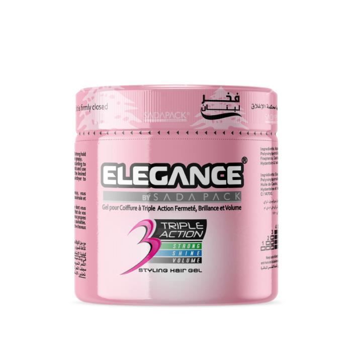 Elegance Triple Action Hair Gel Pink - 500 Ml